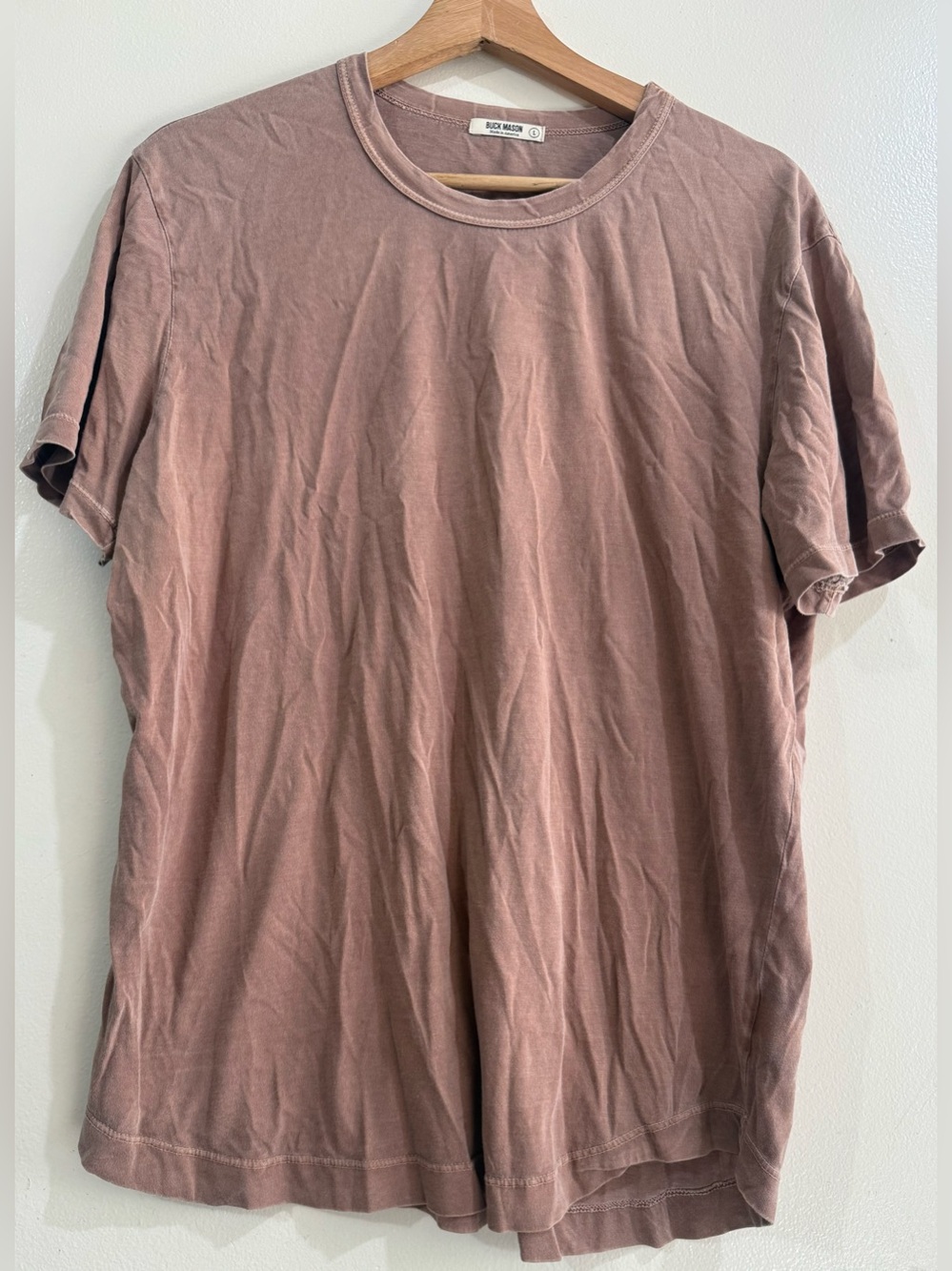 Buck Mason Vintage Mauve Short-Sleeve Crew Tee